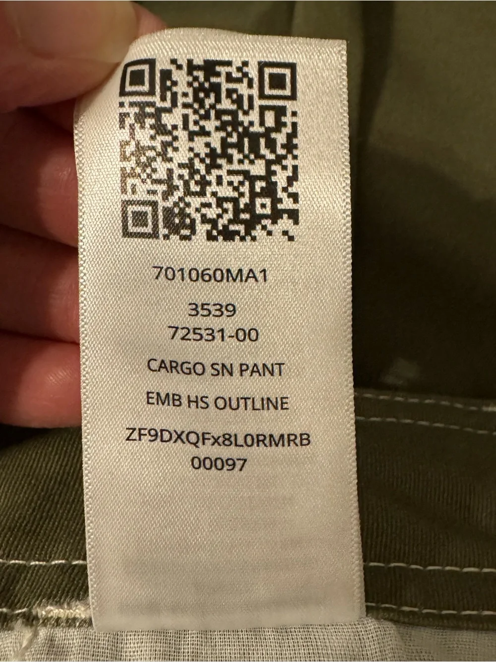True Religion Bobby NEW Baggy Cargo Pants 34x32 Olive Green White Stitching Mens